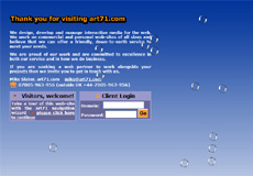Mike Slater web technologies screen shot in 2002